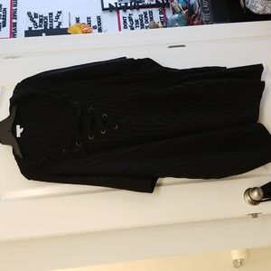 NY&Company Black Knit Poncho Sweater